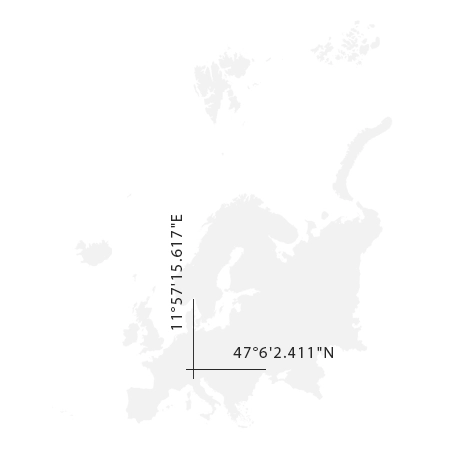 Mapa kontinentu s vyznačením souřadnic expedice